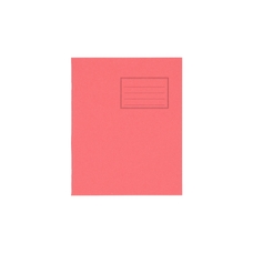 8x6.5" Exercise Book 48 Page, 7mm Squared, Red - Pack of 100